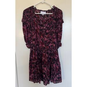 Gilner Farrar Baby Doll Mini Dress in Midnight Floral Size XS